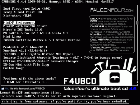 Falconfours Ultimate Boot Cd/Usb V4 6 (F4ubcd)